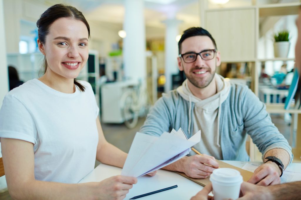 Employee with documents