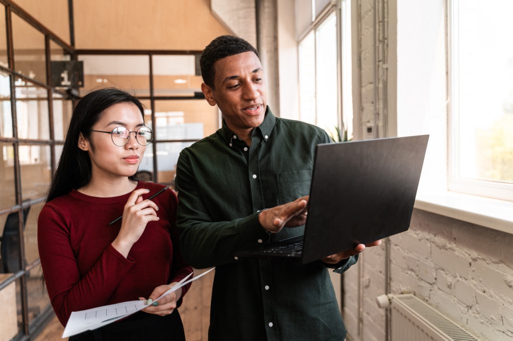 employees working in the office